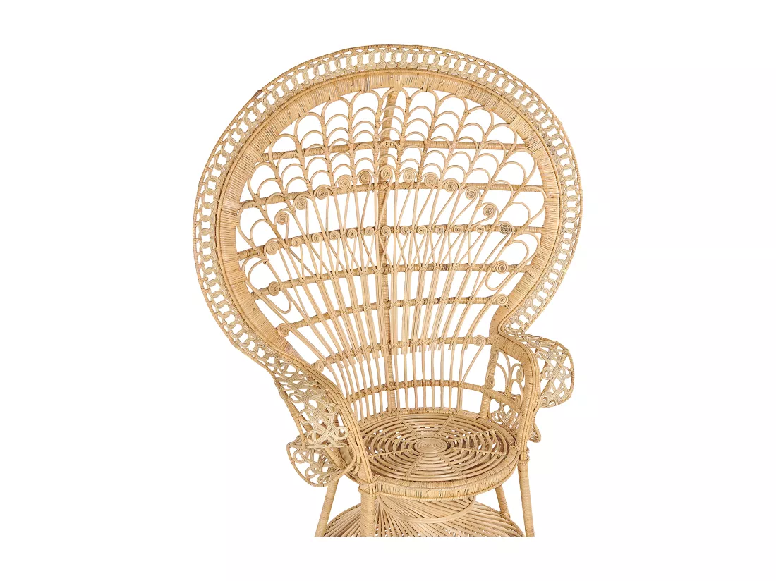 Chaise paon EMMANUELLE Rotin Naturel