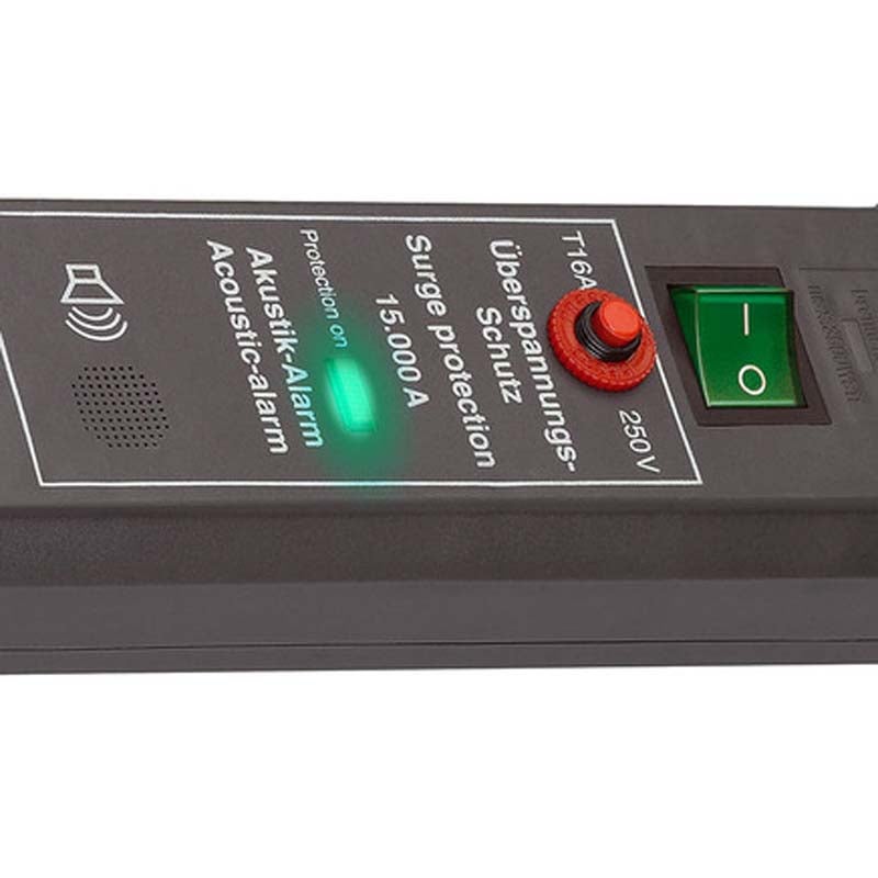 Brennenstuhl Secure-Tec 1159540376 stekkerdoos 6-voudig met beveiliging 3m zw