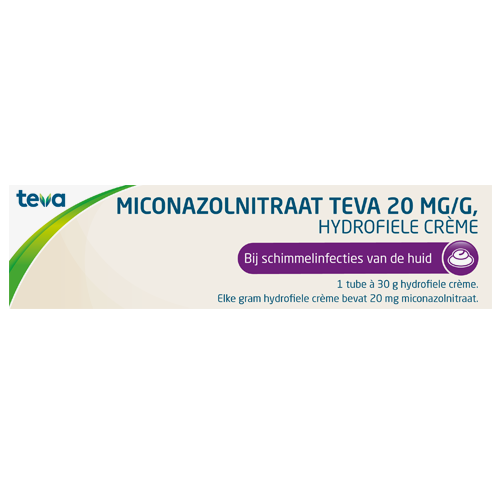 Teva Miconazolnitraat 20mg/g Crème Tube 30 gram