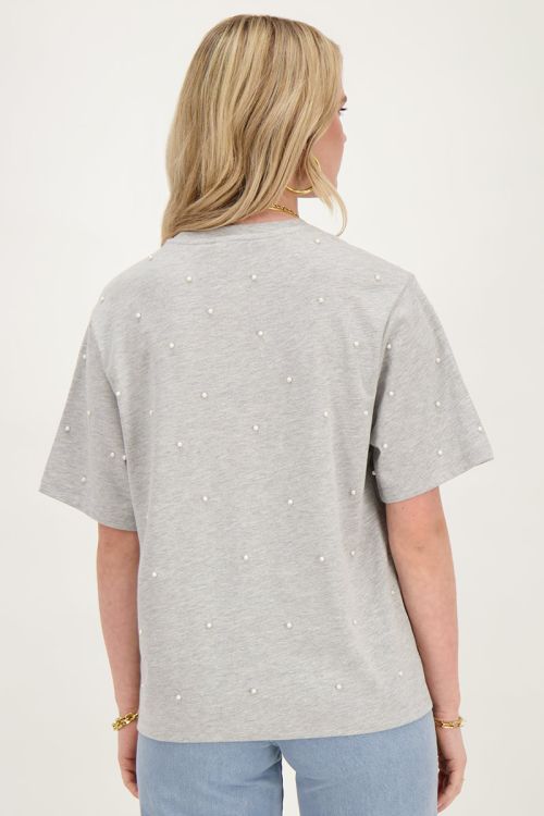 Grijs T-shirt met parels