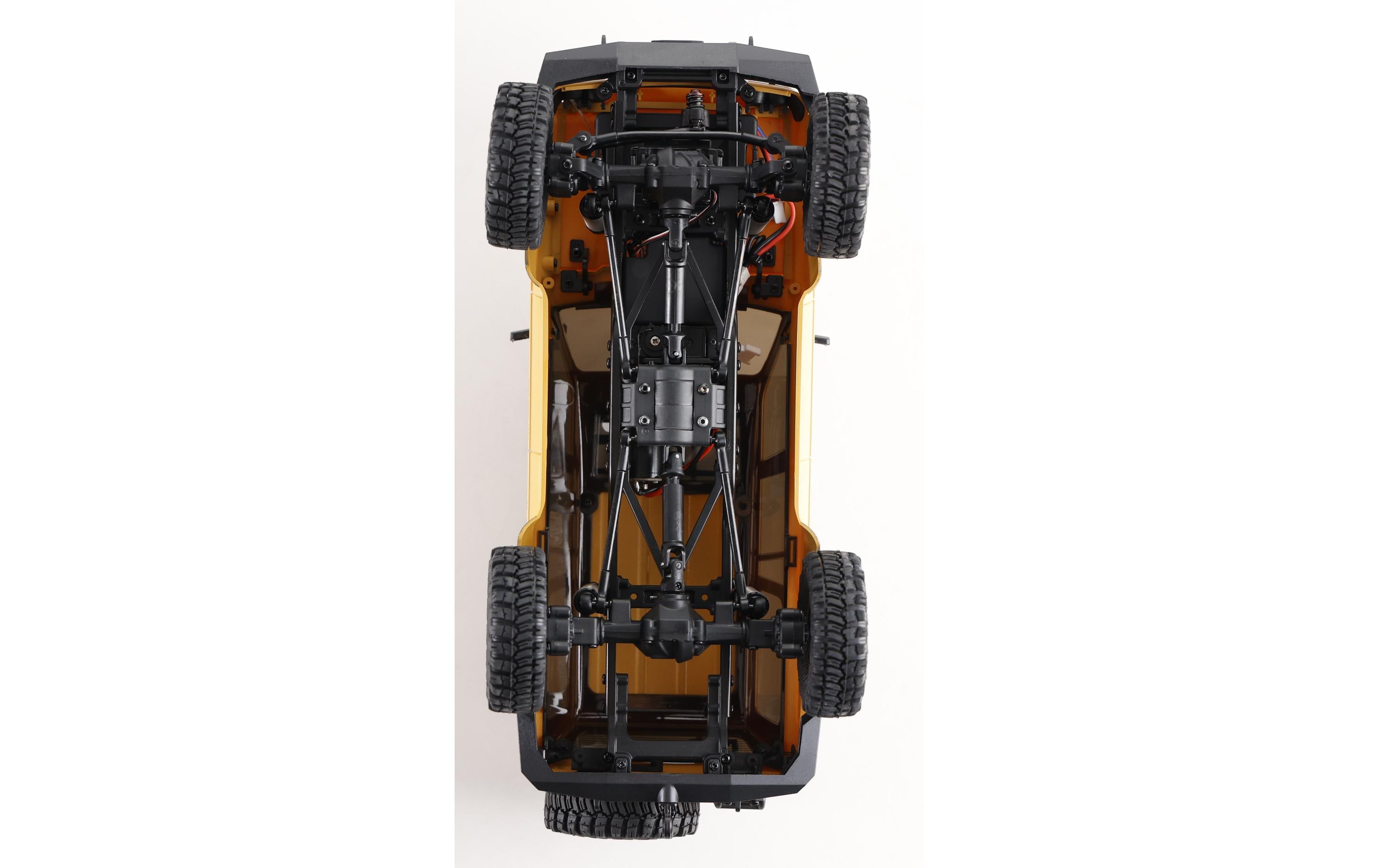 Scale Crawler FCX18 Toyota LC80 Gelb, RTR, 1:18<br>Mini Rock Crawler mit detaillierter Toyota Landcruiser Karosserie und 2-Gang Getriebe
