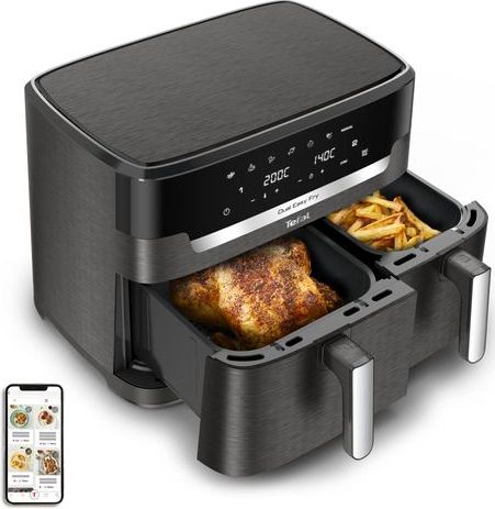Tefal - Easy Fry Dual XXL - Airfryer - Grijs - 11 Liter