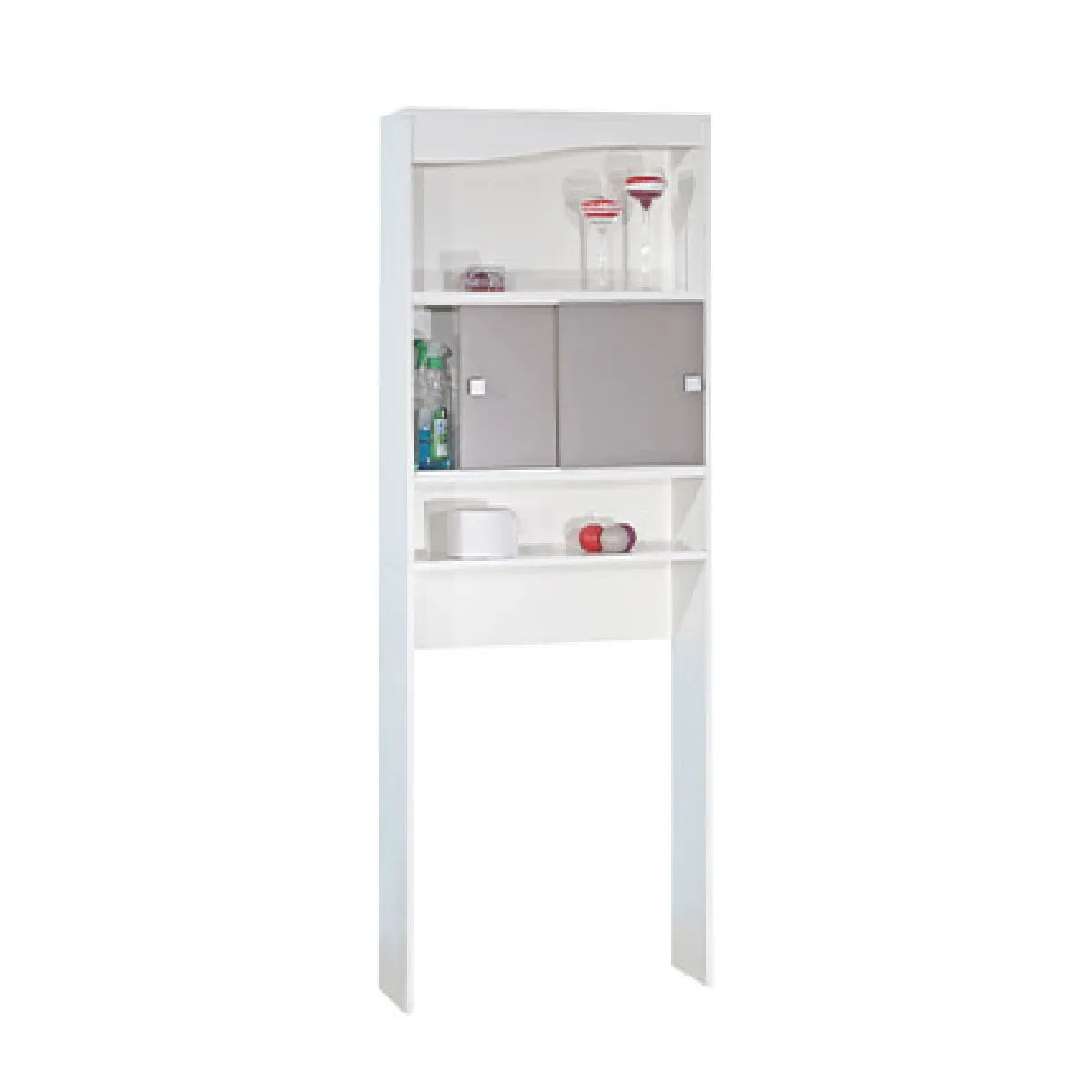 Mes Meuble WC ou machine à laver - Blanc taupe