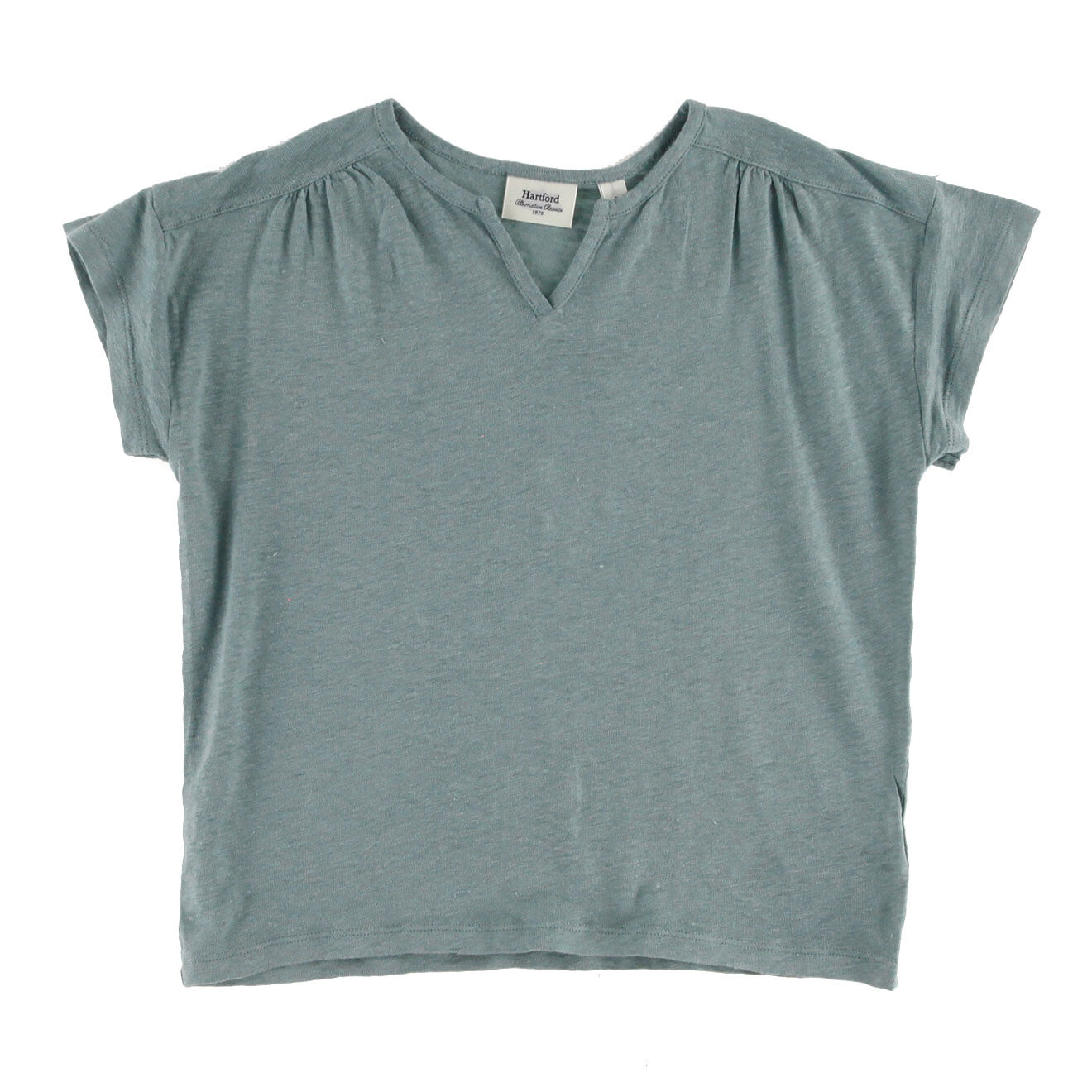 Hartford T-Shirt 100% Lin Marguerite vert eucalyptus