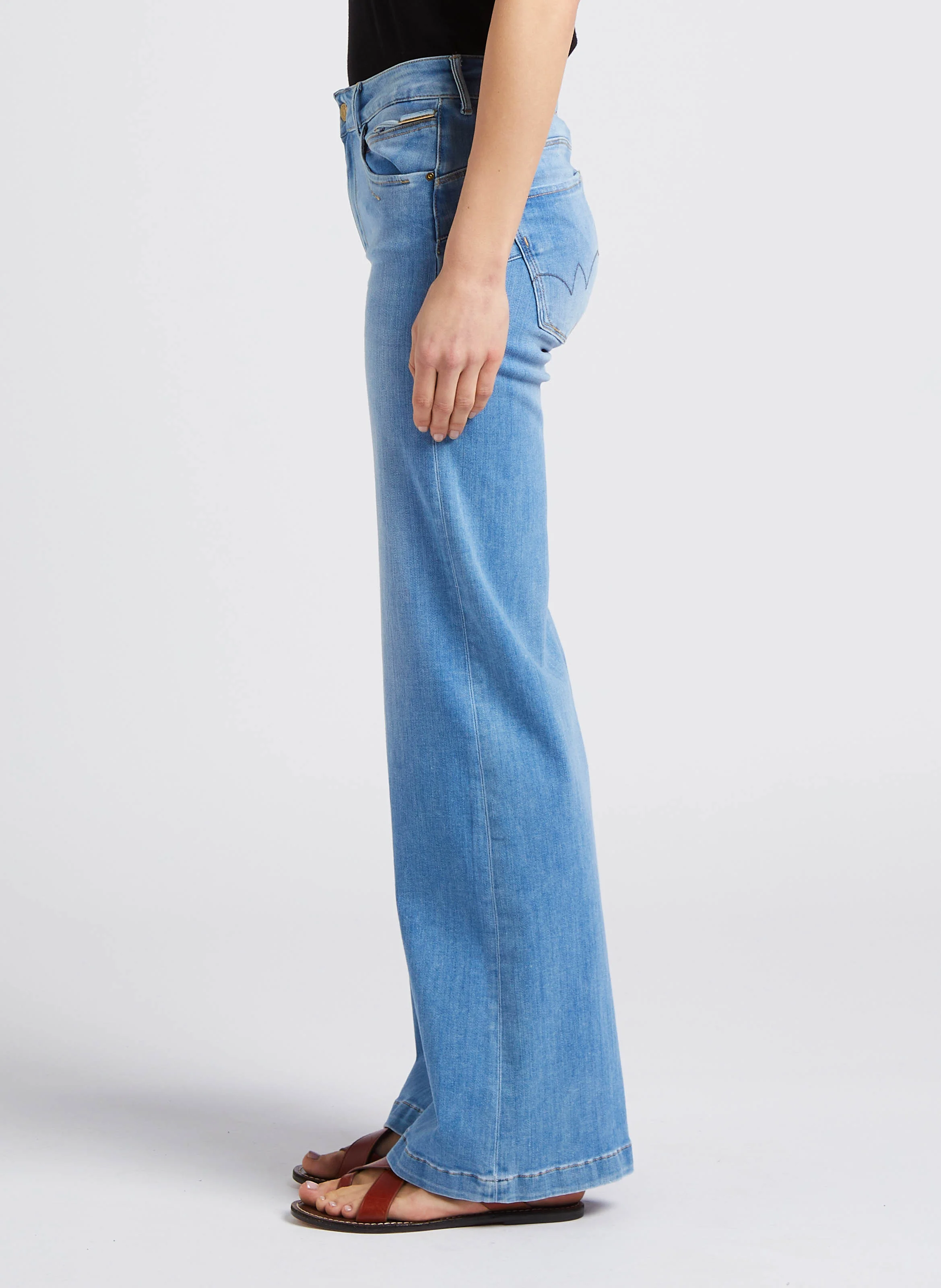 PULPHIFL - Jean flare taille haute | Bleu
