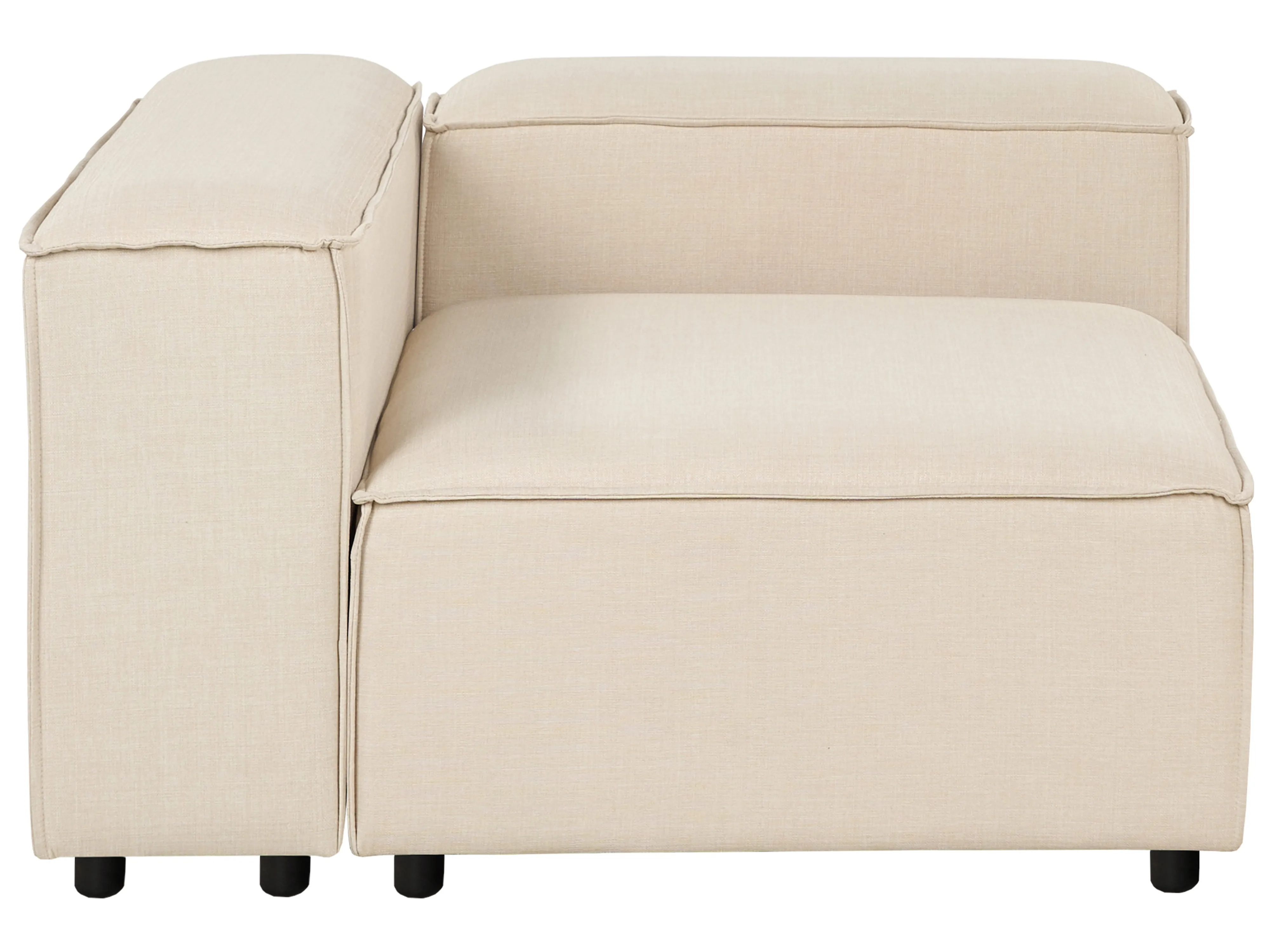 Modulaire hoekbank 3-zits ARDAL Stof Beige met ottomaan linkszijdig