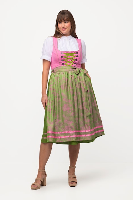 Dirndl, Schnürung, Carree-Ausschnitt, ärmellos