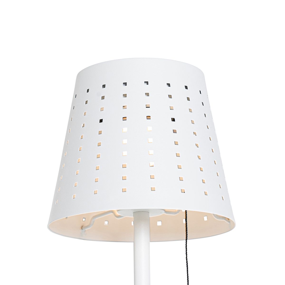 Buiten vloerlamp wit incl. LED 3-staps dimbaar op solar - Ferre