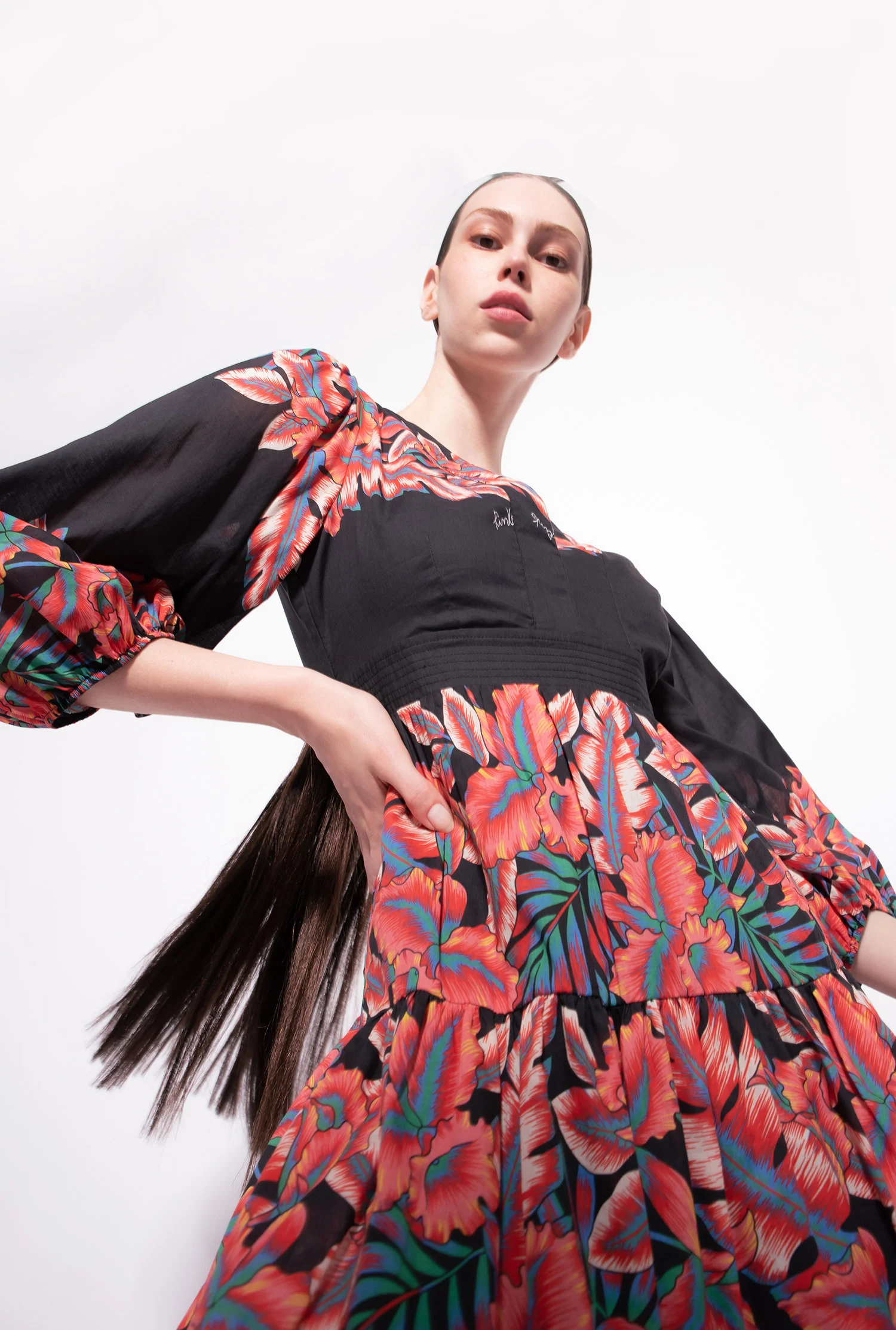 Robe à imprimé tropical | Multicolore