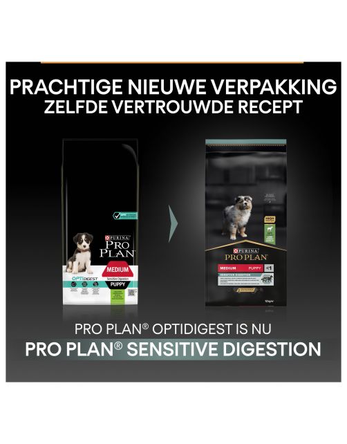 Pro Plan Dog Puppy Medium Breed Sensitive Digestion Lam - Hondenvoer
