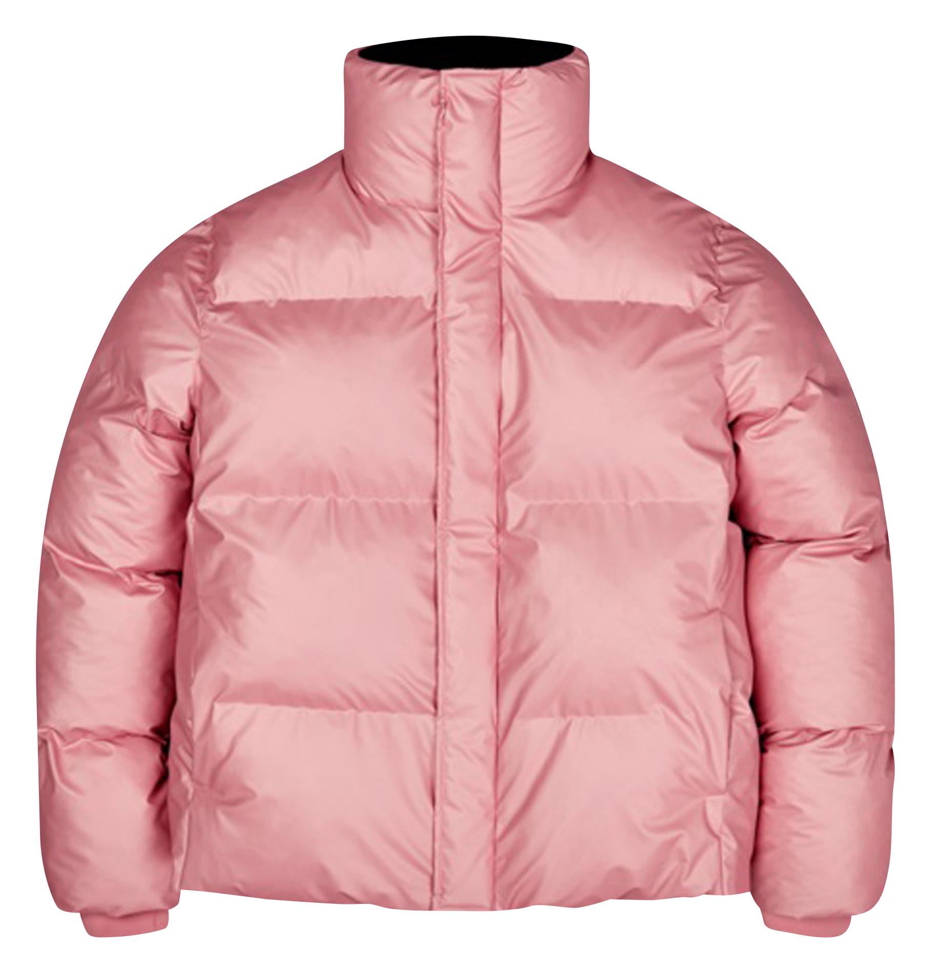 Doudoune col montant matelassée| Rose