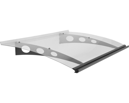 ARON Protega luifel 135x90,5 cm antraciet polycarbonaat transparant