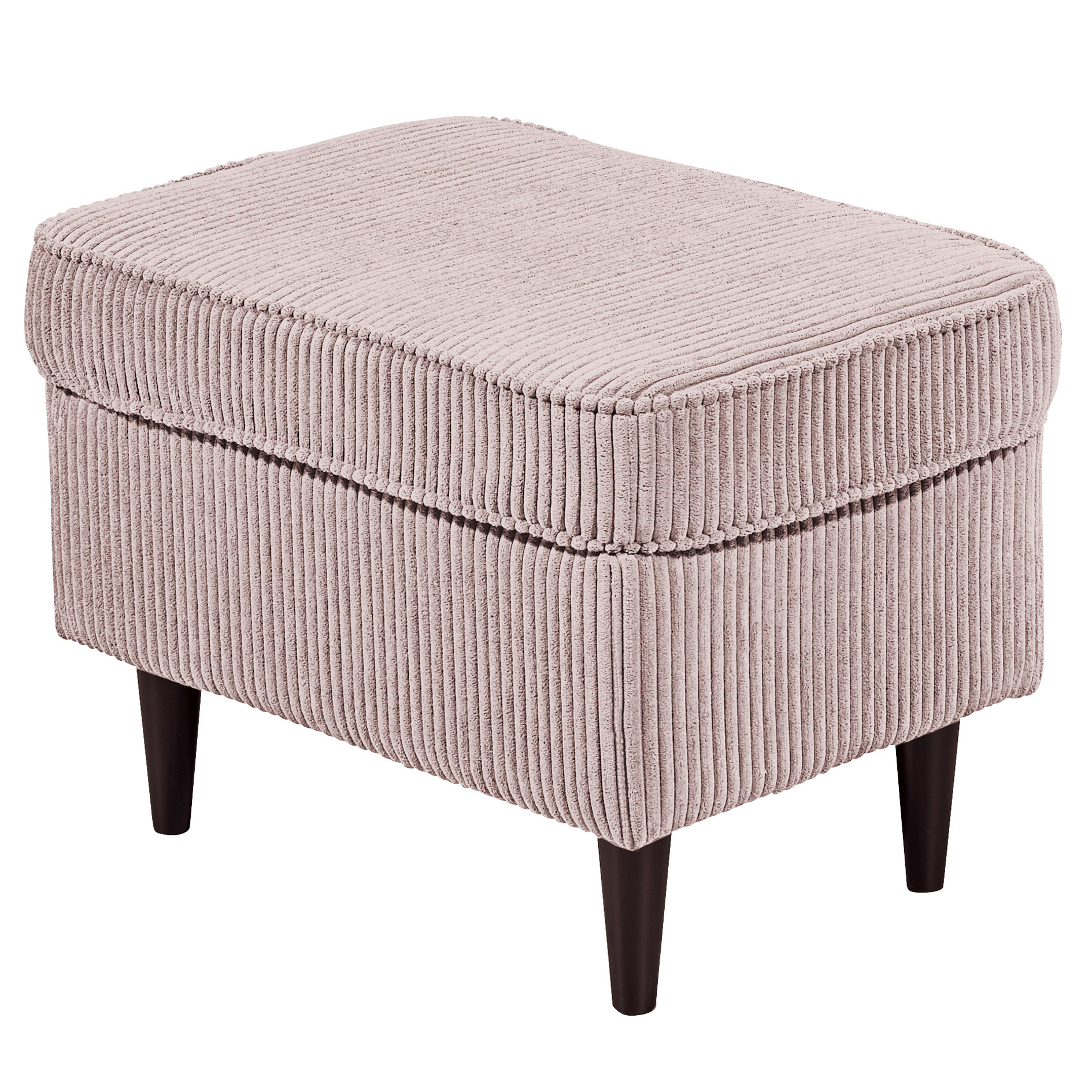 Hocker - flamingo - Cord - Massivholzfüße