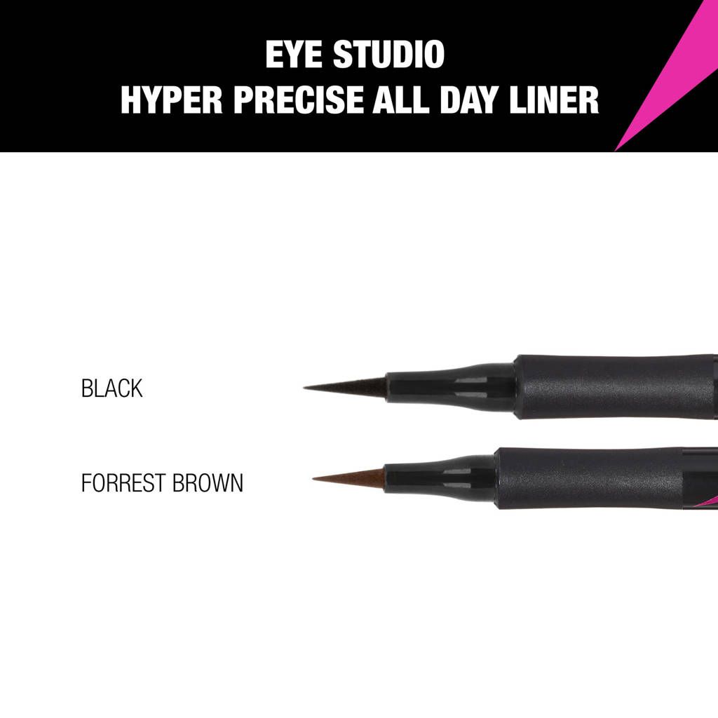 Nie erk niet zoals het moetHyper Precise All Day Liner eyeliner - 001 Forest Brown