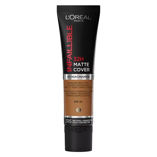 L'Oréal Paris Infaillible 32h Fond de Teint Matte Cover N°315 Sous-Ton Neutre 30ml