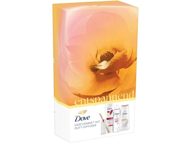 Dove Geschenkset 2024 Entspannend mit Duft-Diffuser 3-teili Entspannendes Pflegeset