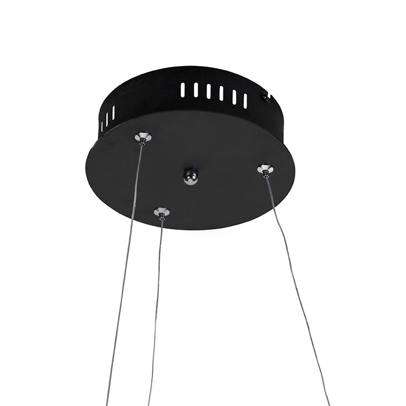 Design hanglamp zwart 55cm incl. LED dimbaar - Rowan
