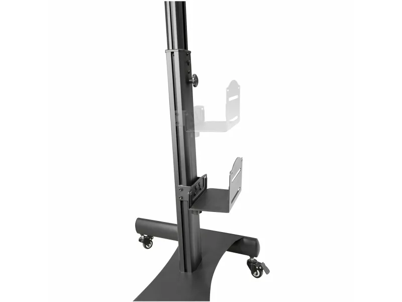 StarTech.com Mobile Workstation Cart with Monitor Mount, CPU/PC Holder, Keyboard Tray, Ergonomic Height Adjustable Desktop Computer Cart, Rolling Mobile Standing Workstation on Wheels - Portable Stand-Up Cart - Vogn med hjul - for LCD-display/PC-udst
