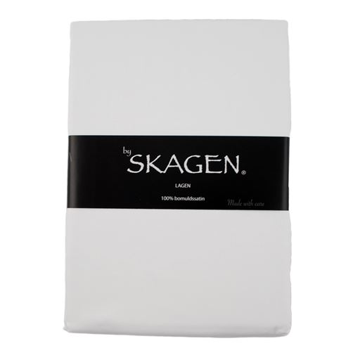 By Skagen Glat Satin Lagen, Hvid, 150x250 cm