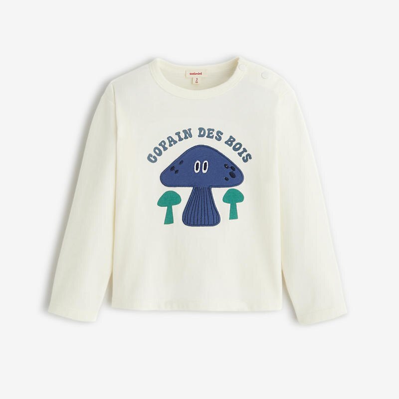 T-shirt bébé garçon champignons blanc Catimini Blanc