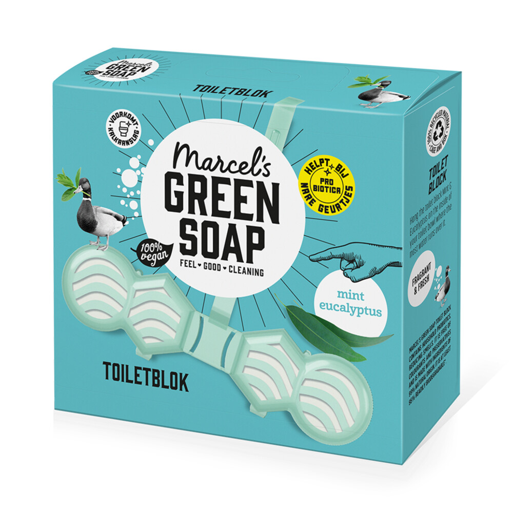 8x Marcel's Green Soap Toiletblok Munt & Eucalyptus