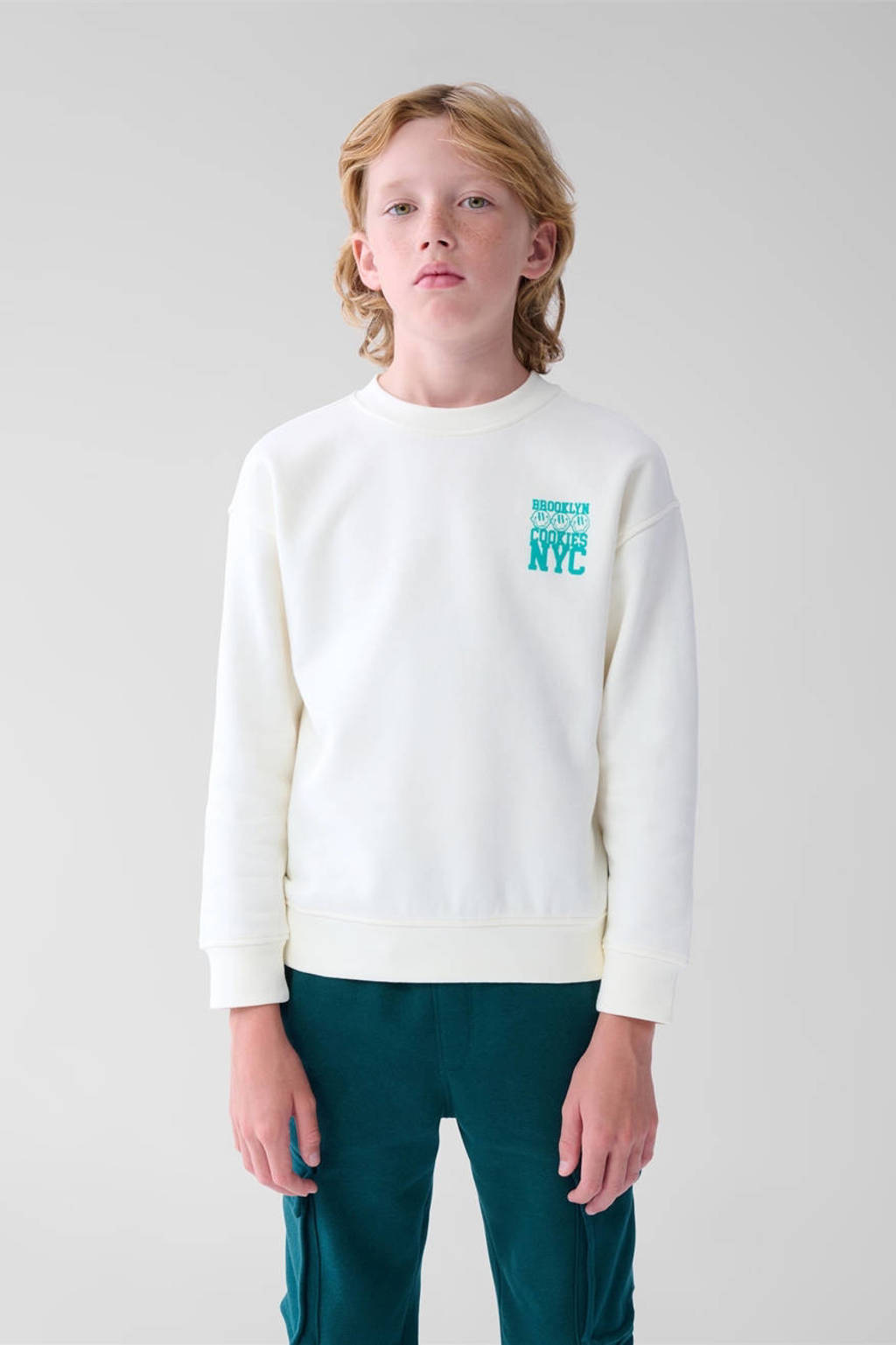 Shoeby sweater met backprint offwhite