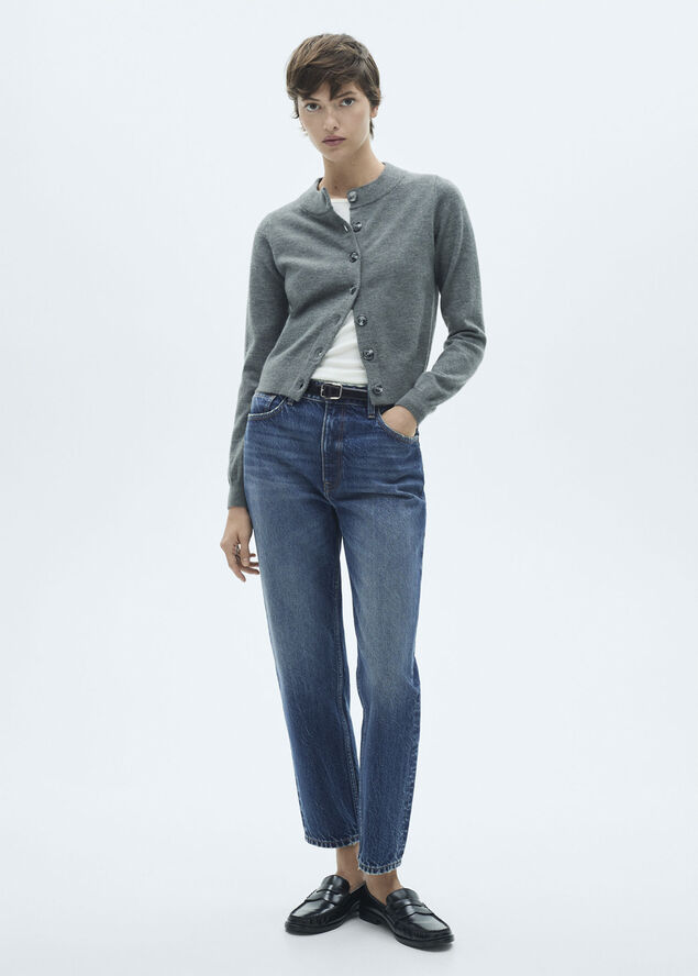 MANGO Mom2000 high-rise jeans Open blue