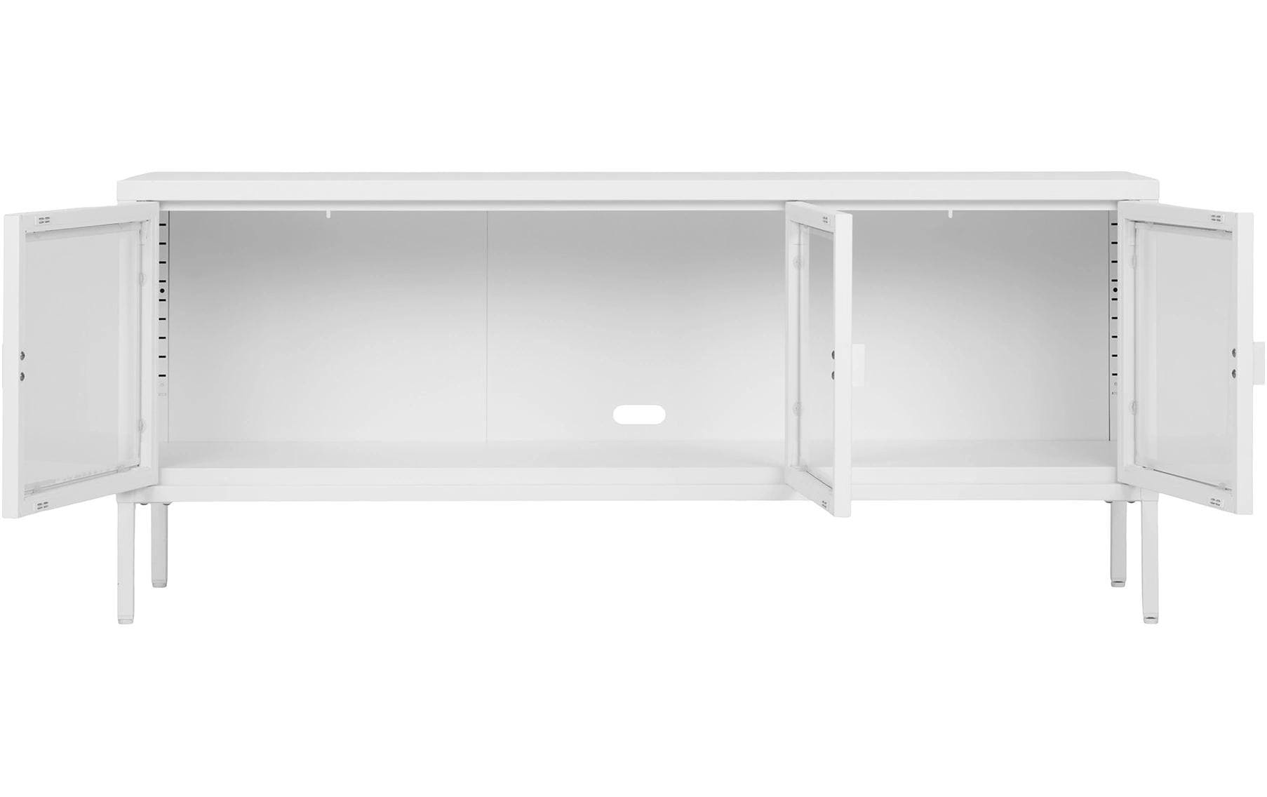 TV-Möbel Brisbane 130 x 40 cm, Weiss<br>Fernsehtisch