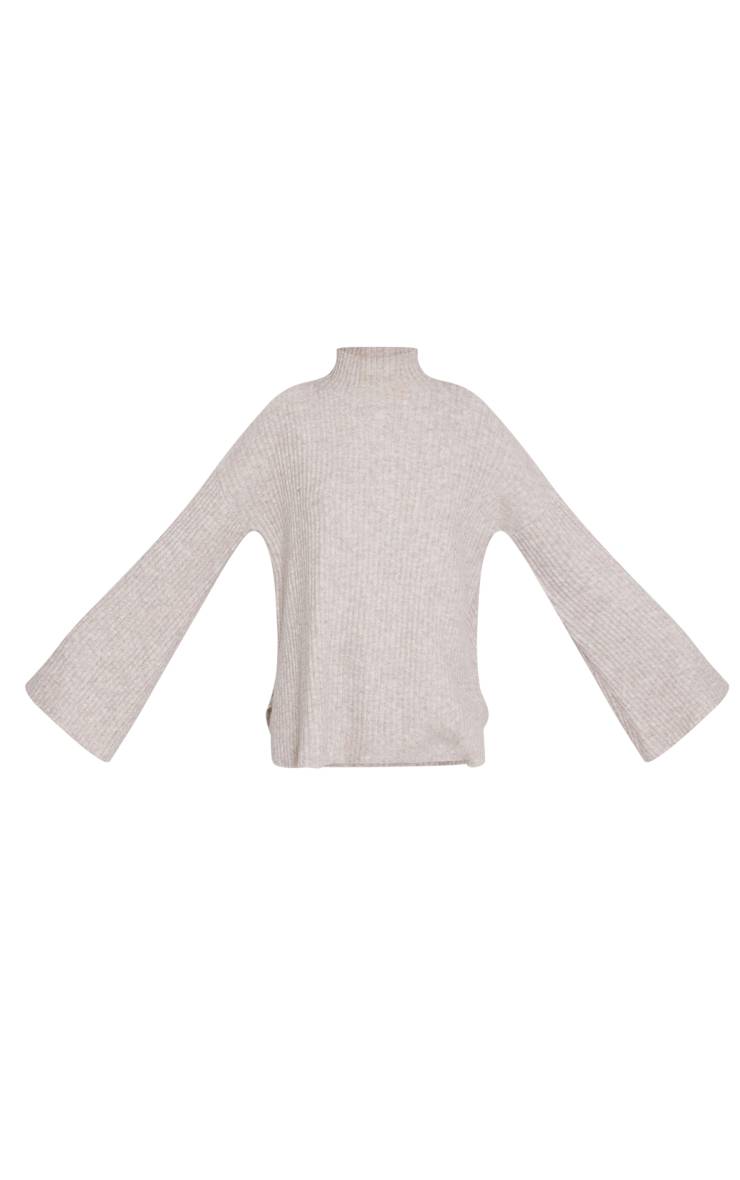 Marron Synthétiquell Oversize En Maille Côtelée Luxe Tall