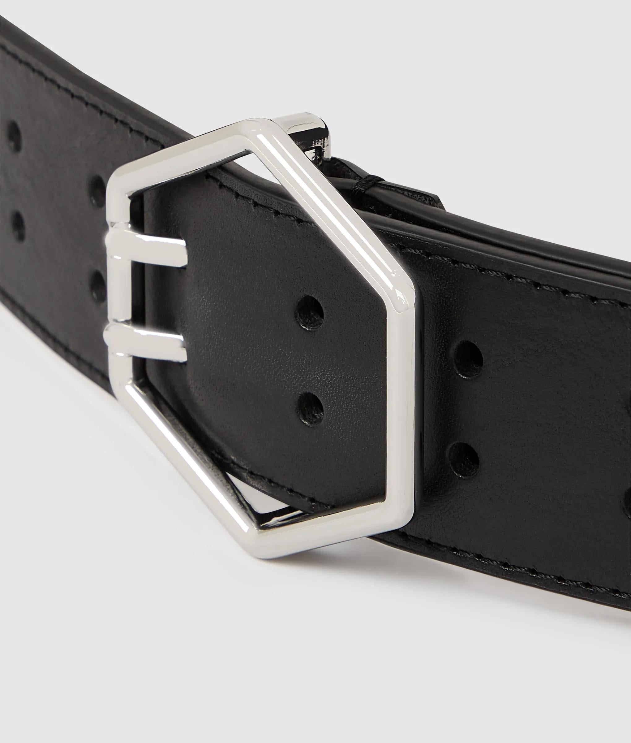 Riem met zeshoekige gesp