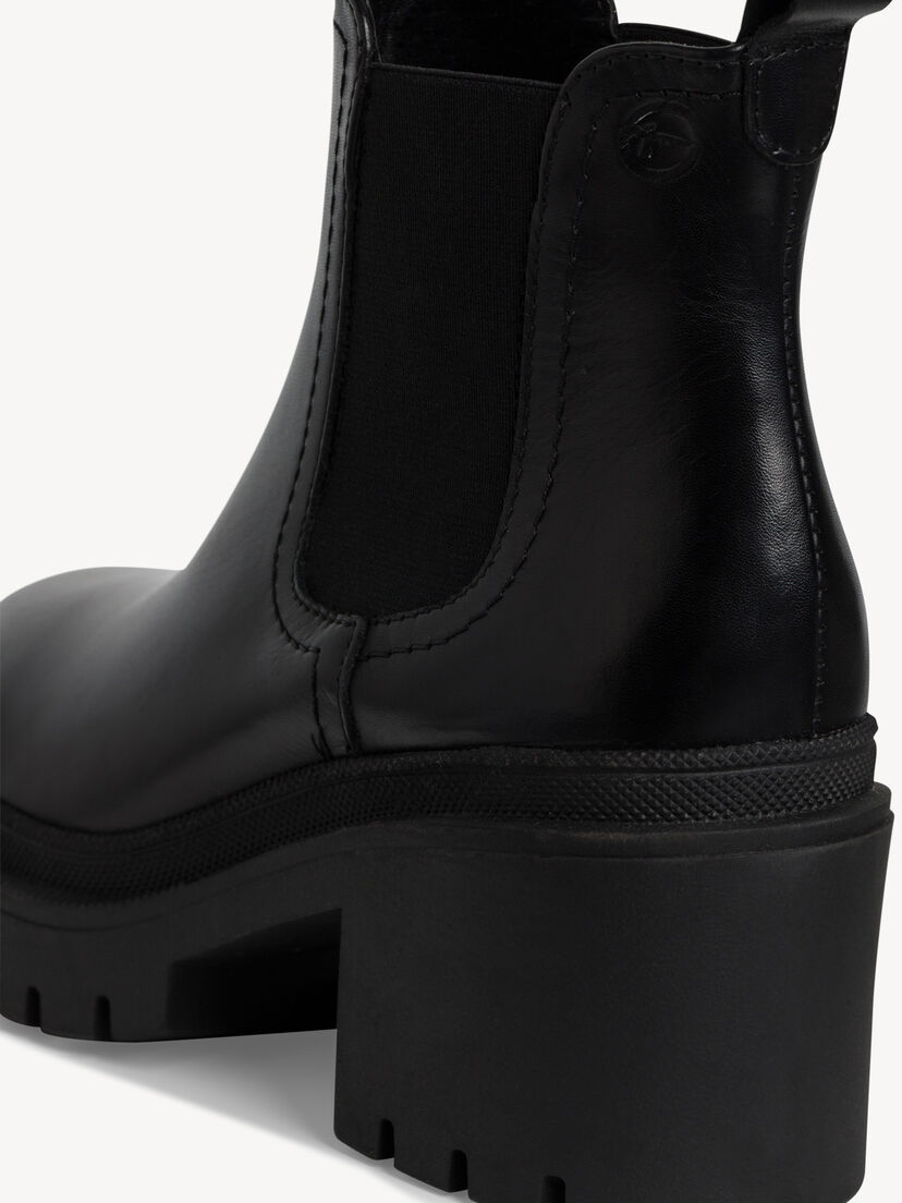 Leren Chelseaboot - zwart