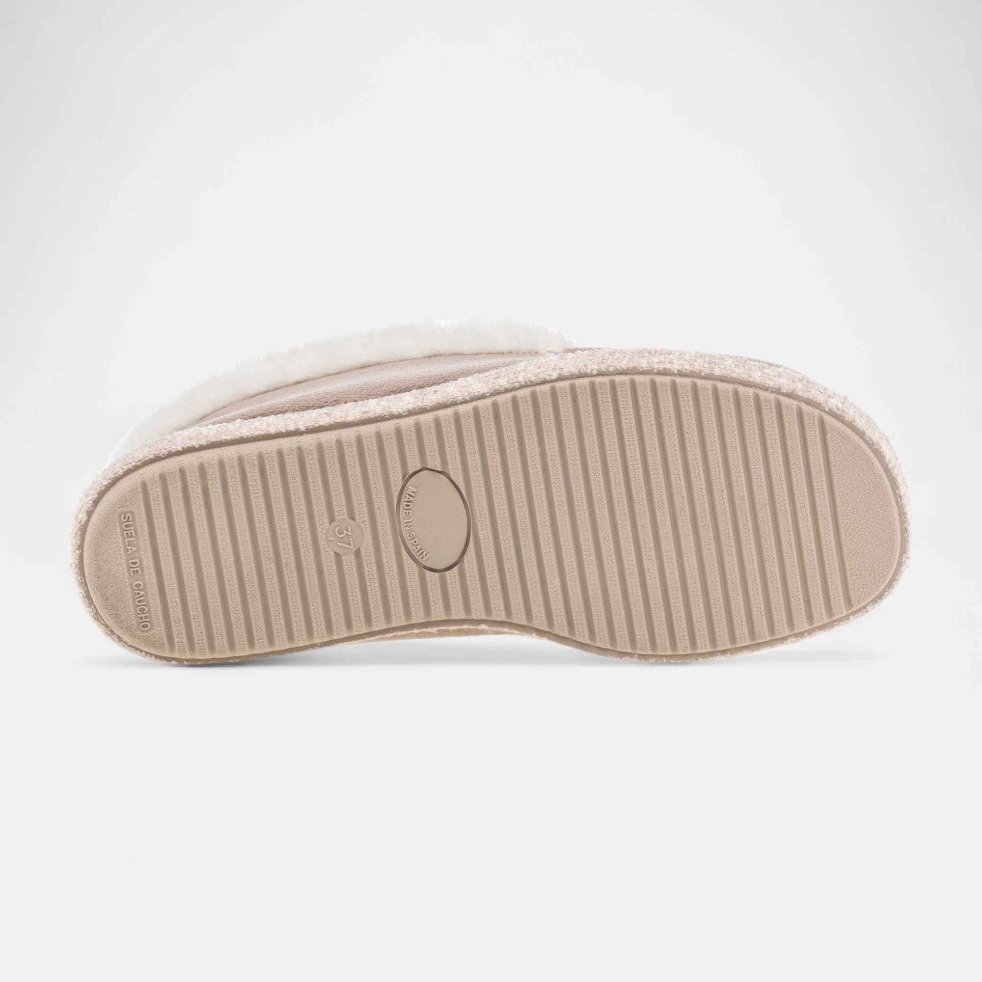 Pantoufles botillons Femme beige