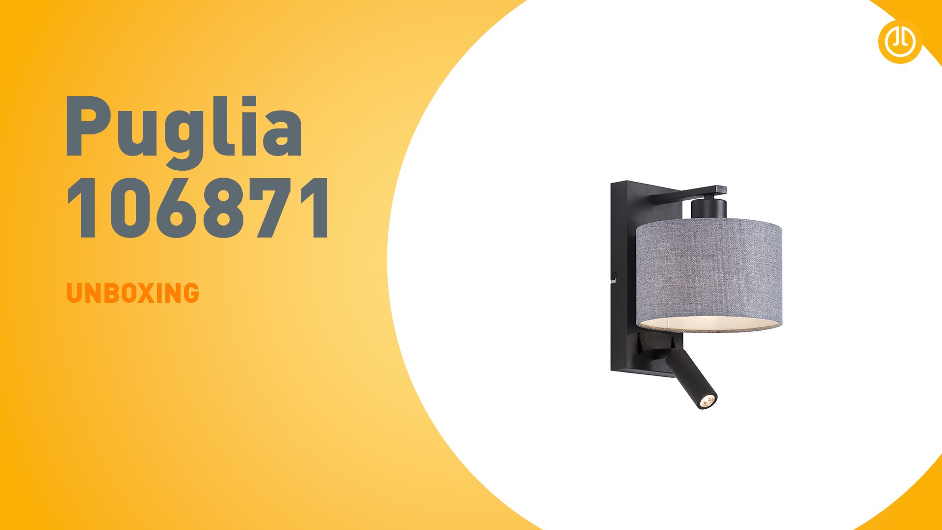 Moderne wandlamp zwart met grijs rond en leeslamp - Puglia