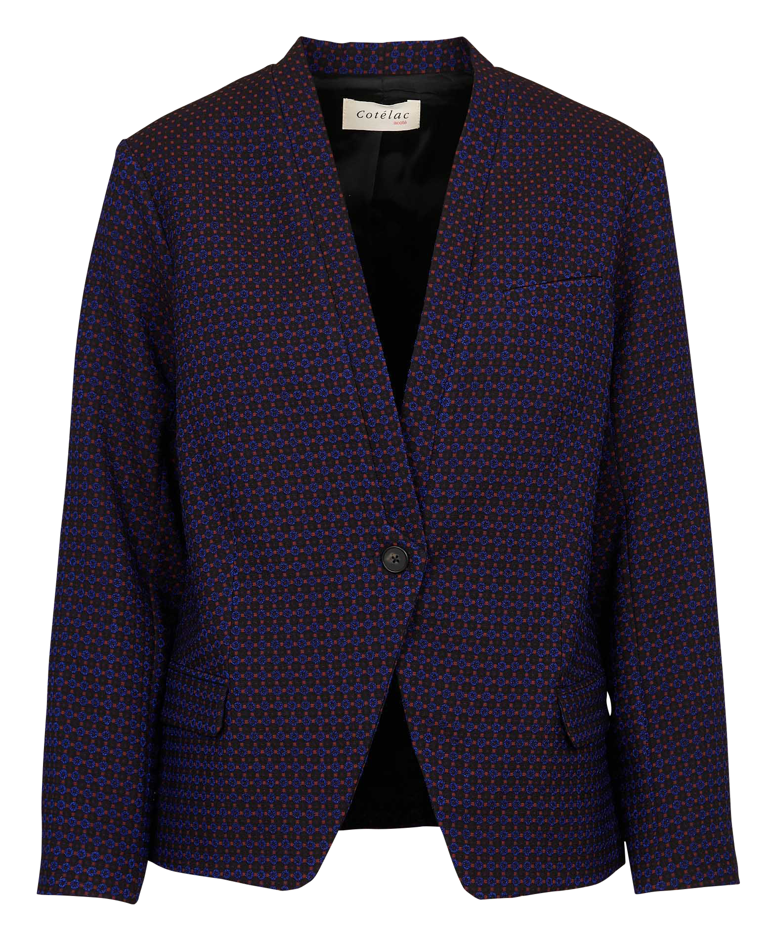 DJANGO - Veste tailleur ajustée jacquard| Noir