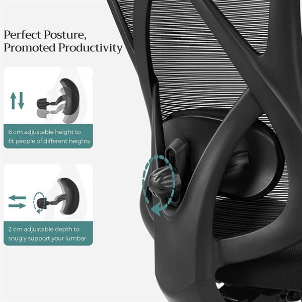 Ergonomisk kontorstol med hjul