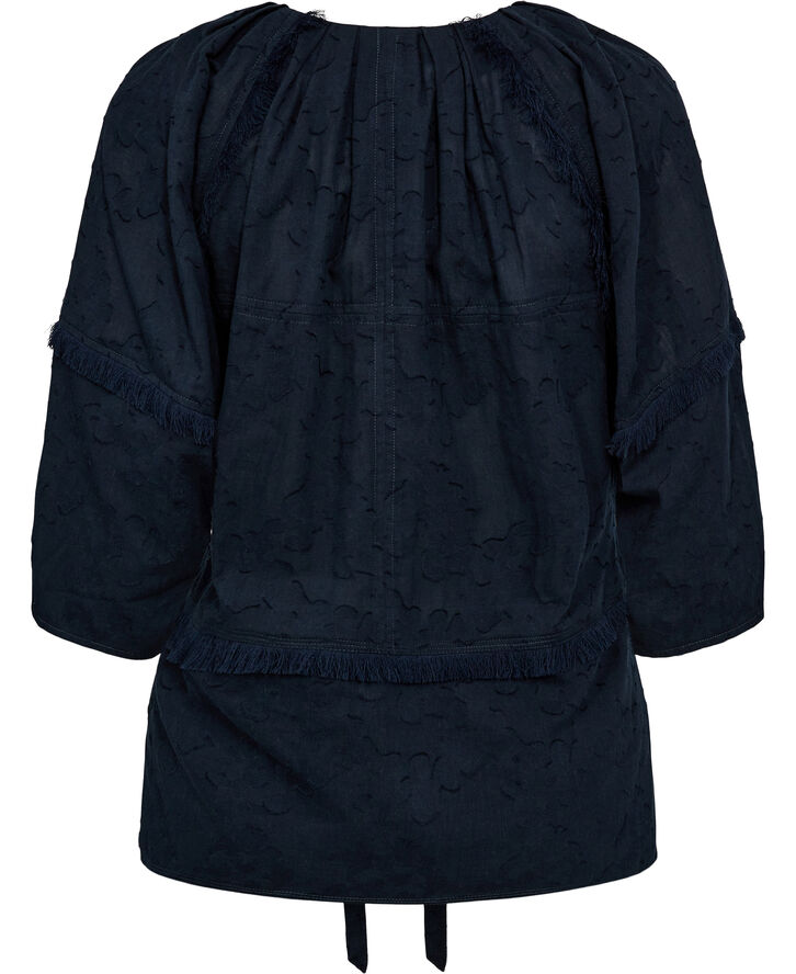 DAY Birger et Mikkelsen Julia - Sheer Cotton Jacquard Dark sapphire