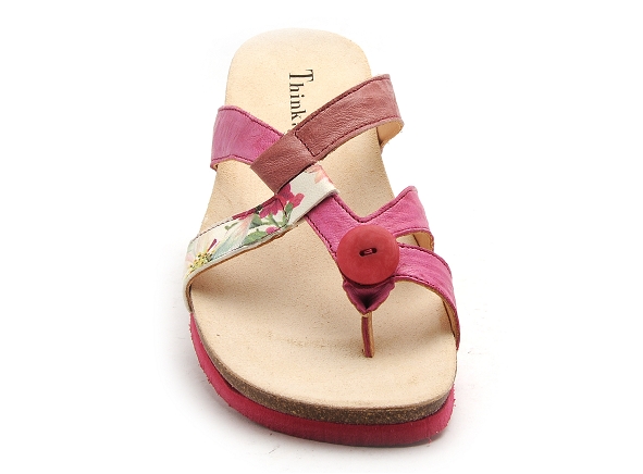 Think mules et sabots plats femme julia  753 rose