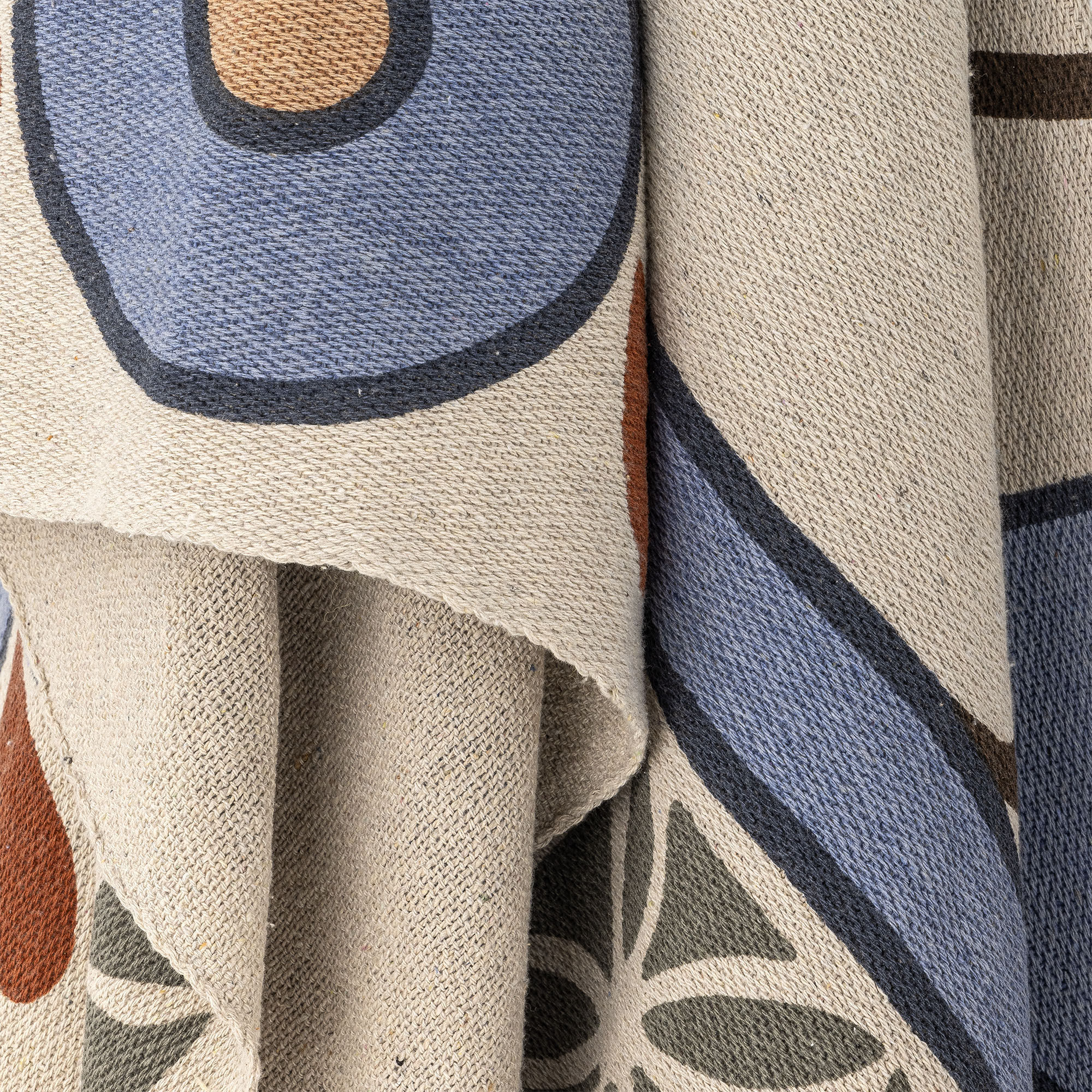 RUDAUR - Plaid tissu | Bleu