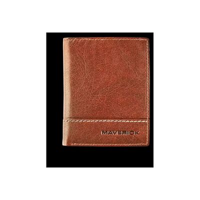 Maverick Rough Gear - Portefeuille anti-piratage - cognac