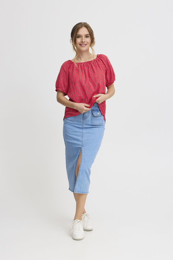 Sorbet SBALEXA STRIBE SS TOP Ribbon red