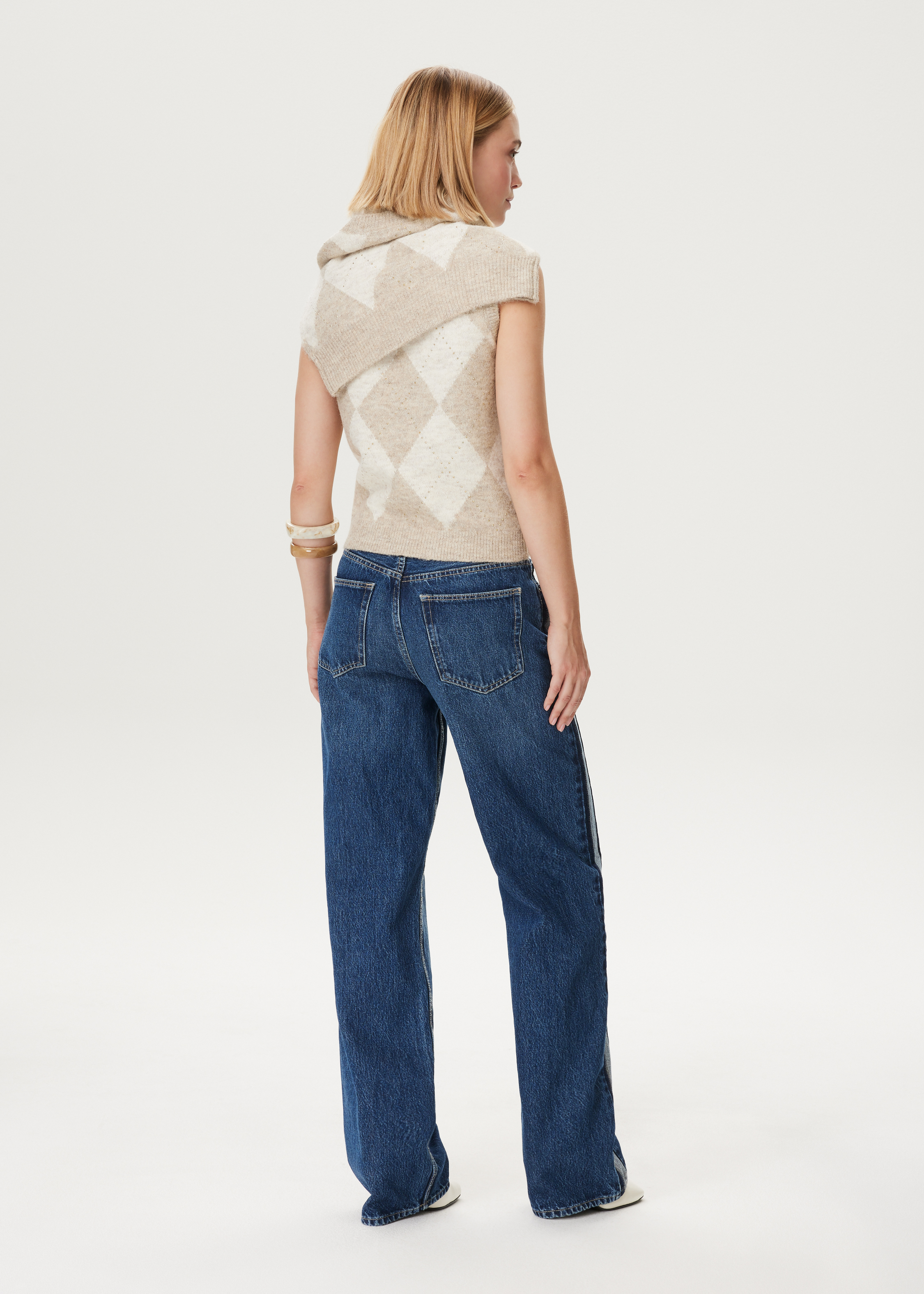 Spencer met argyle patroon en strass