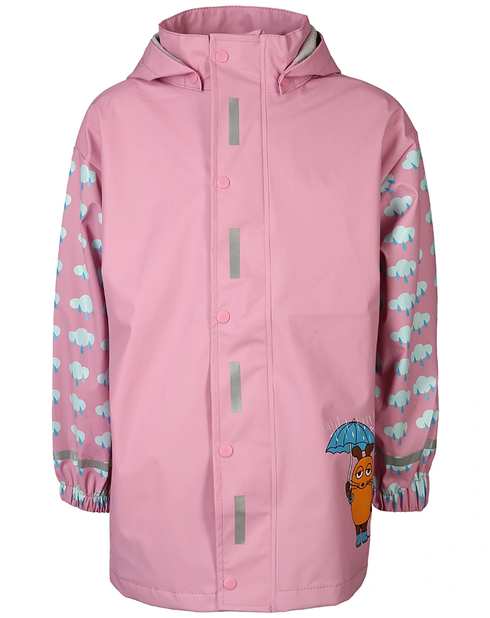 Regenmantel MAUS UND ELEFANT IM REGEN in rosa