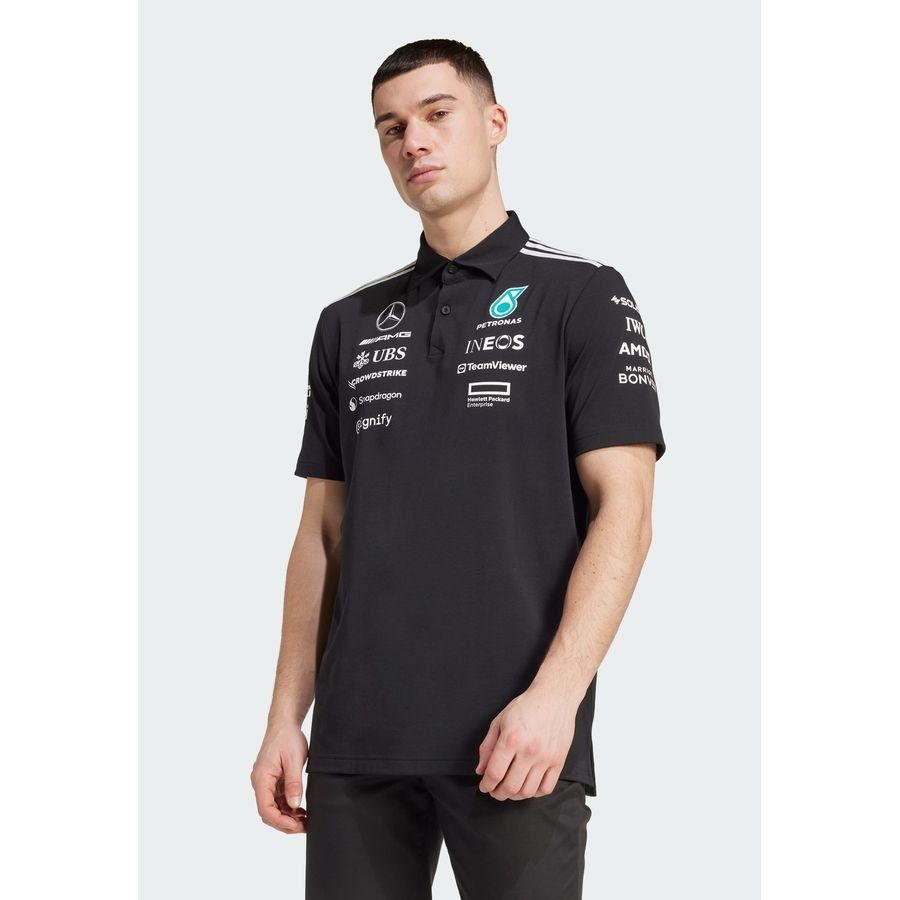 Adidas Polo noir Mercedes - AMG Petronas Formula One Team