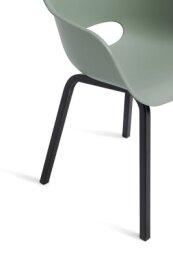 Keter Noa Tuinstoel - 2 stuks - 55x56,5x80cm - Metalen frame - Vintage Groen - Gerecycled plastic