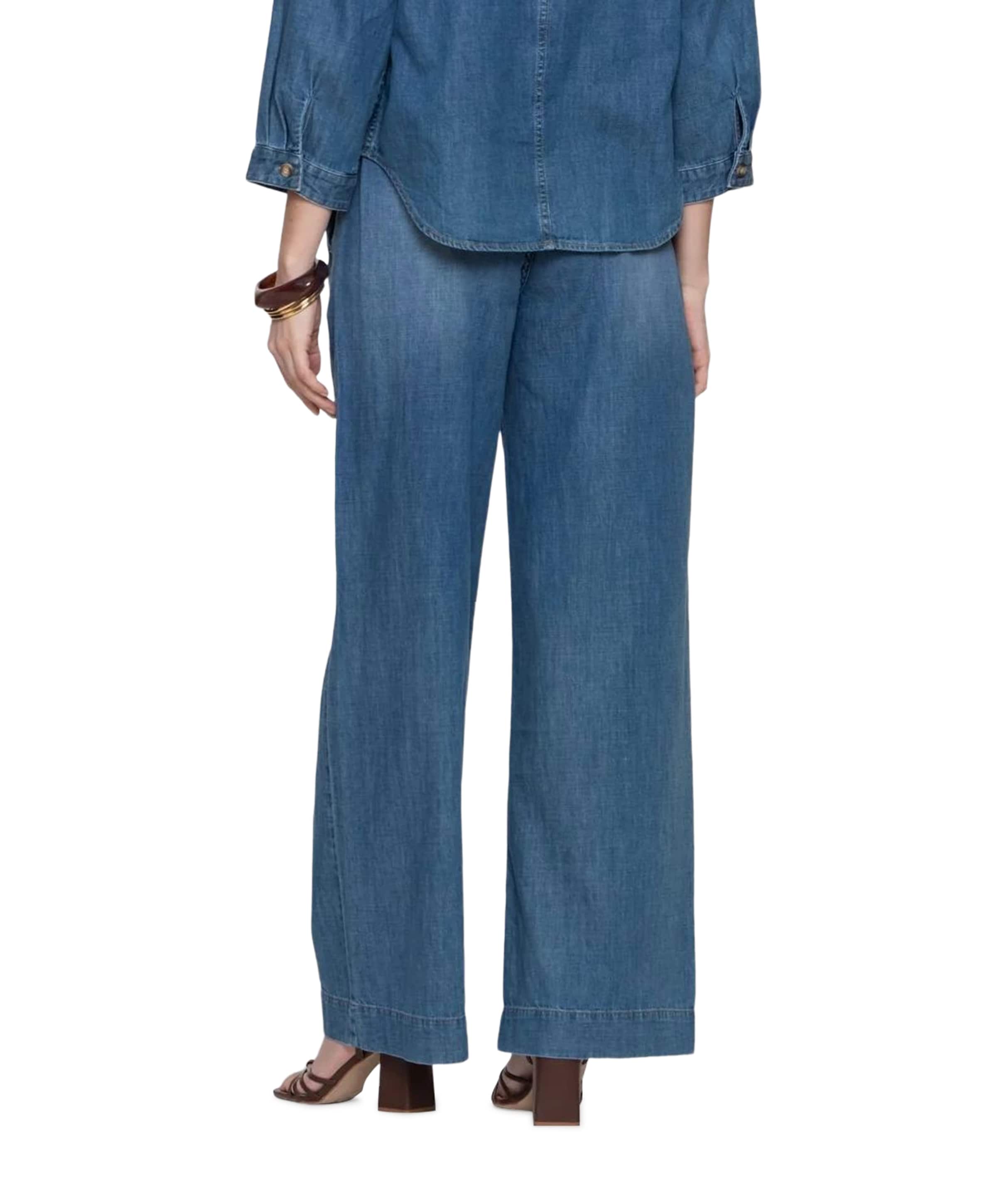Geisha Wide dames jeans blauw