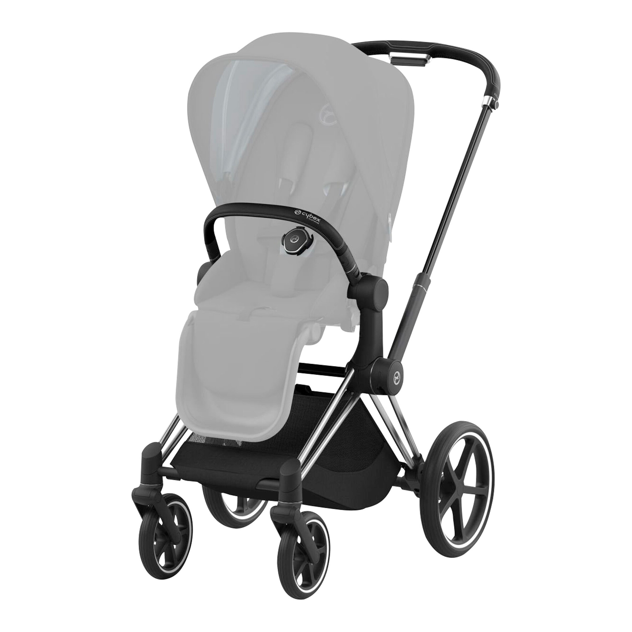 Cybex - PLATINUM Gestell inkl. Sitzaufsatz für PRIAM chrome black