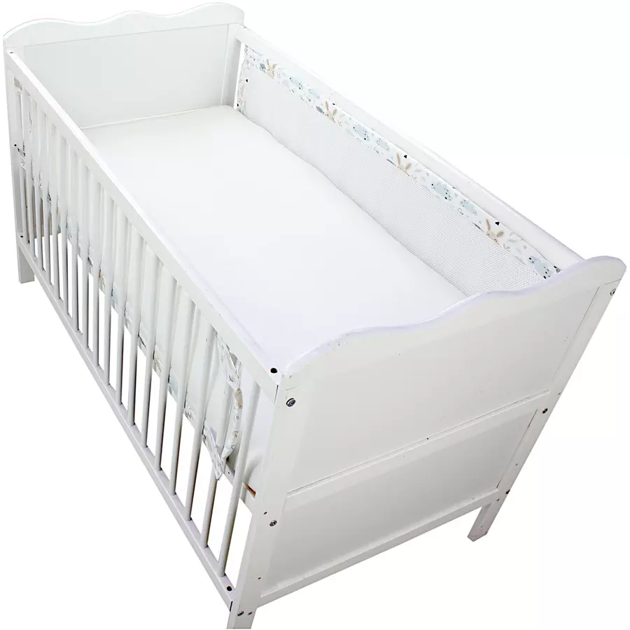 TupTam Nestchen für Babybett Gitterstäbe 3D Mesh 2er Pack beige Modell 1