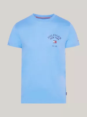 Camiseta Varsity com Logo Arqueado e Corte Slim