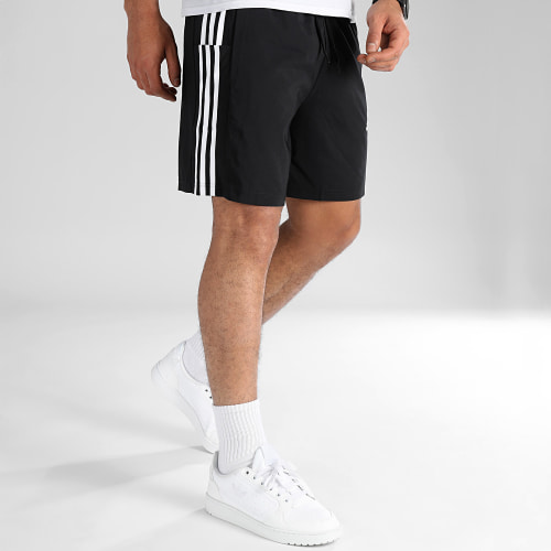 Short Jogging A Bandes IC1484 Noir