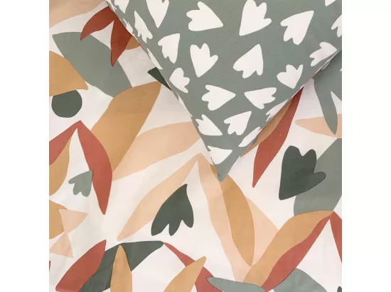 Parure de lit 2 personnes motif abstrait réversible 260x240cm